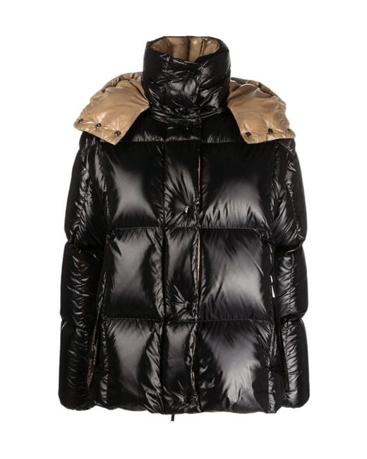 Moncler Black High-Collar Long-Sleeved Down Jacket