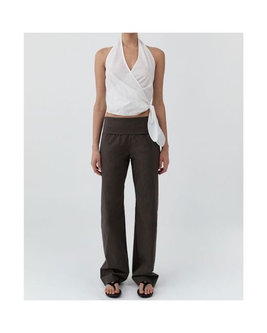 St. Agni Gray Low-Rise Casual Pants