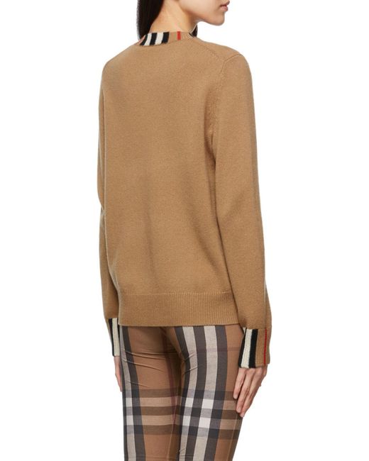 Burberry Brown Rib Round-Neck Sweater