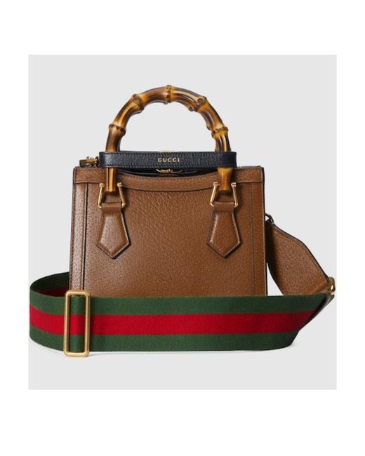 Gucci Brown Mini Diana Top Handle Bag