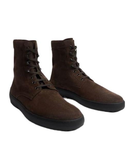 Tod's Brown Suede Boots for men