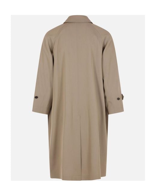 Auralee Natural Wool Collar Trench Coat for men