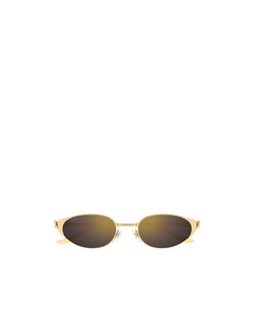 Cartier White Oval-Frame Sunglasses
