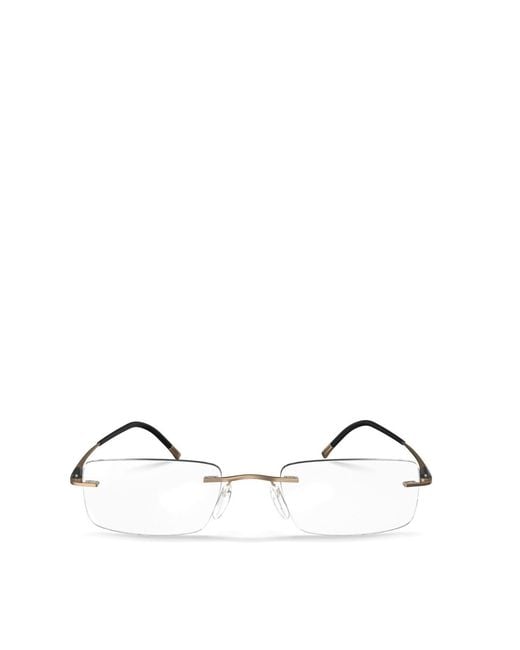Silhouette Natural Rimless Rectangle-Frames Glasses for men