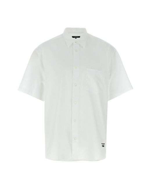 Comme des Garçons White Logo Embroidery Shirt for men