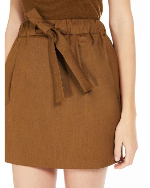 Max Mara Brown Tabarin Tassel Detailed Mini Skirt