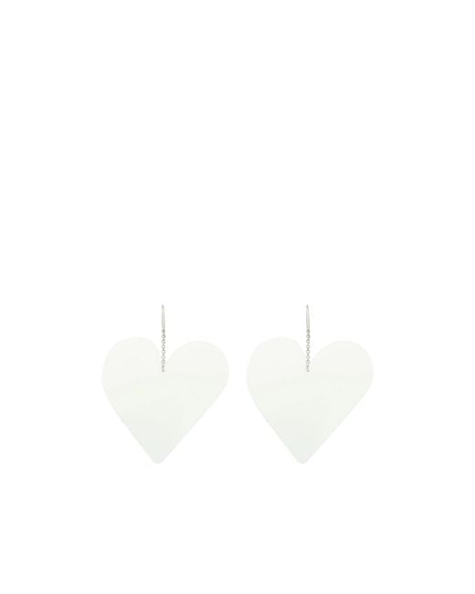 Isabel Marant White Metal Earrings