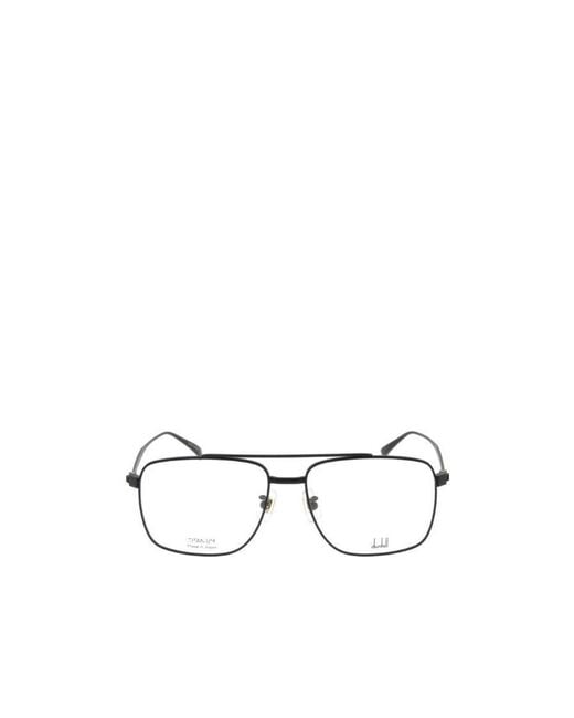 Dunhill White Pilot Frame Glasses for men