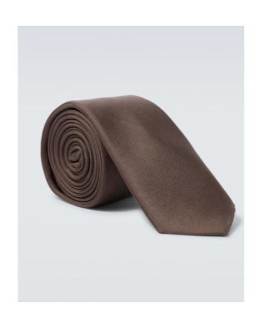 Dolce & Gabbana White Silk Twill Tie for men