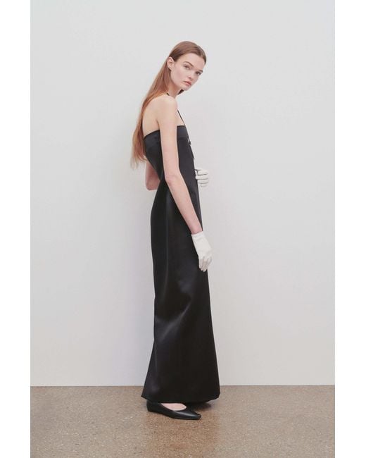 The Row Black Strapless Long Dress
