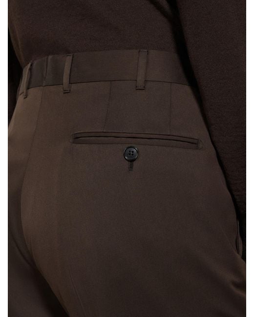 Zegna Gray Straight-Leg Tailored Trousers for men