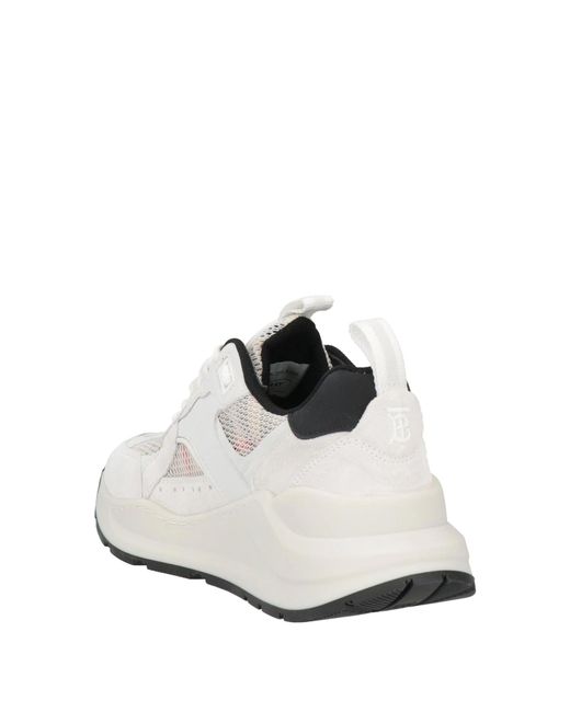 Burberry White Platform Sneakers