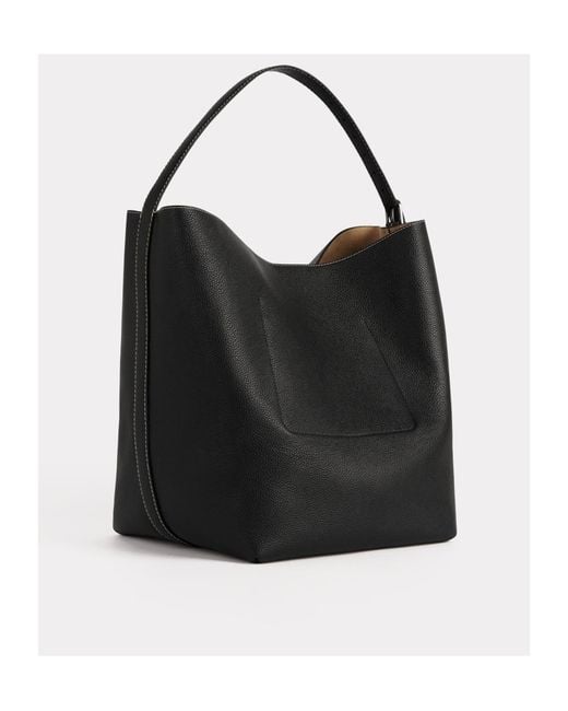 Totême  Black Totême Belt Detailed Tote Bag