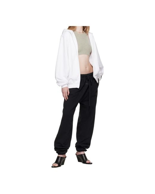 Fear Of God White Zipper Hooded Sweatshirt