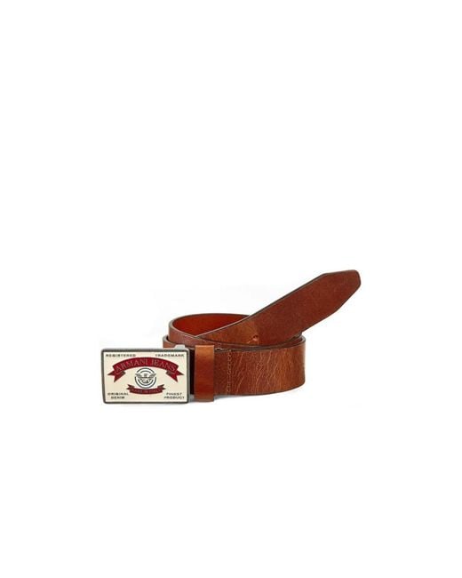 Armani Jeans Brown Logo Belt for men
