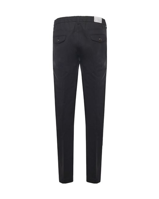Eleventy Blue Drawstring Tapered Pants for men