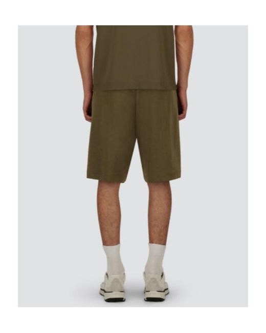 Herno Green Logo Plaque Bermuda Shorts for men