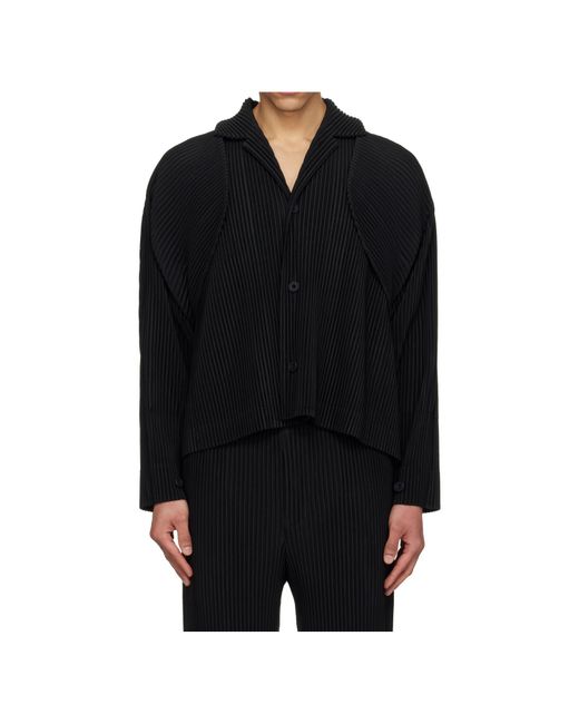 Homme Plissé Issey Miyake Black Homme Plissé Issey Miyake Cover And Fold Pleated Jacket for men