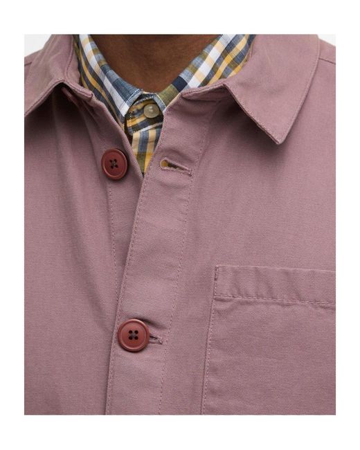 Barbour Purple Button-Down Shirt Jacket for men