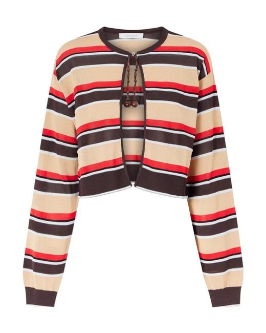 Rabanne Red Simple Cardigan