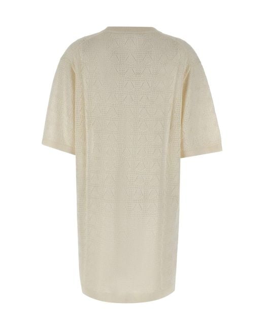 Loulou de Saison White Armas Textured Knitted Dress
