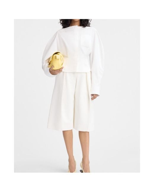 Jacquemus White La Chemise Barco Boat Neck Shirt