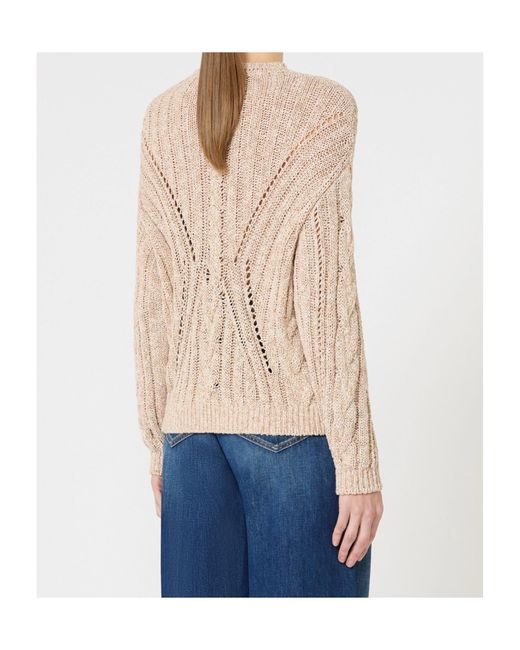 Max Mara Knitted Top Natural