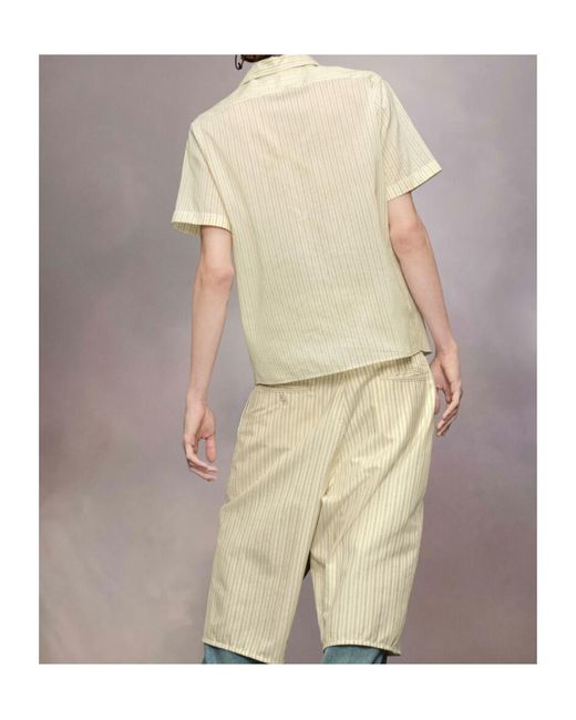 Maison Margiela White Short-Sleeve Silk Shirt for men