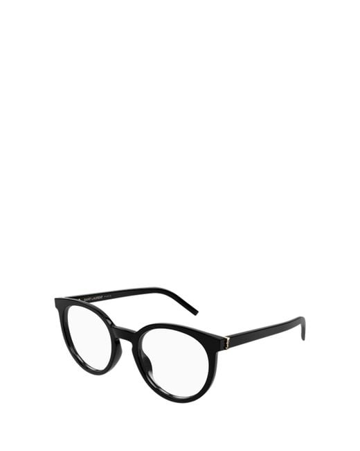 Saint Laurent Black Eyewear Round Frame Glasses