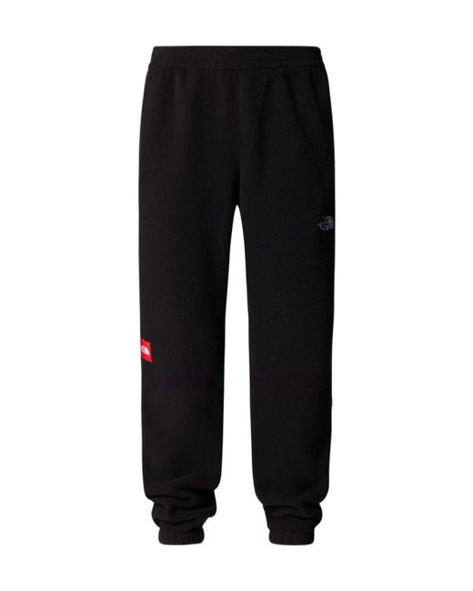 The North Face Black Logo Embroidered Fleece Pants for men