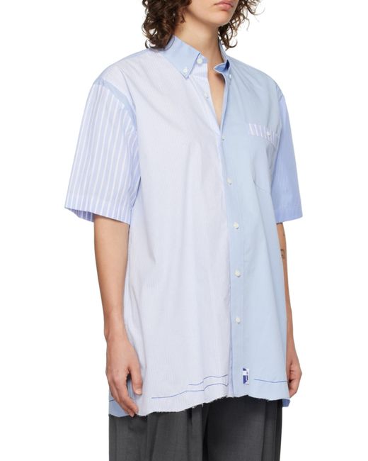 Adererror White Logo Double Short-Sleeved Shirt for men