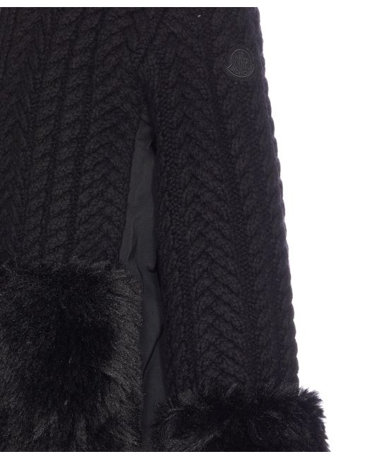 Moncler Blue Wool Blend Zip Cardigan