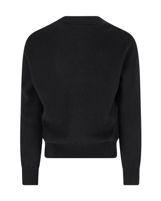 sunflower Black V-Neck Wool Knit Sweater for men