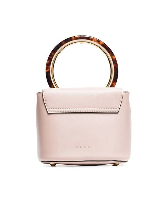 Marni Pink Logo Handbag
