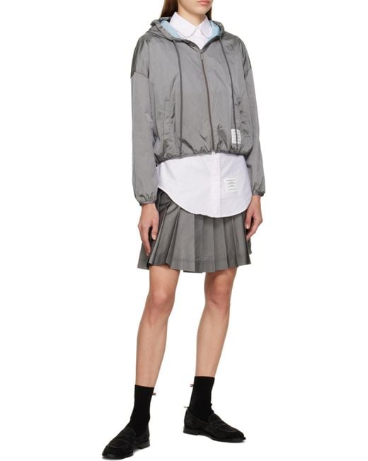 Thom Browne Black Ripstop Mini Skirt