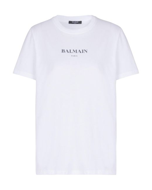 Balmain White T-Shirt With Print