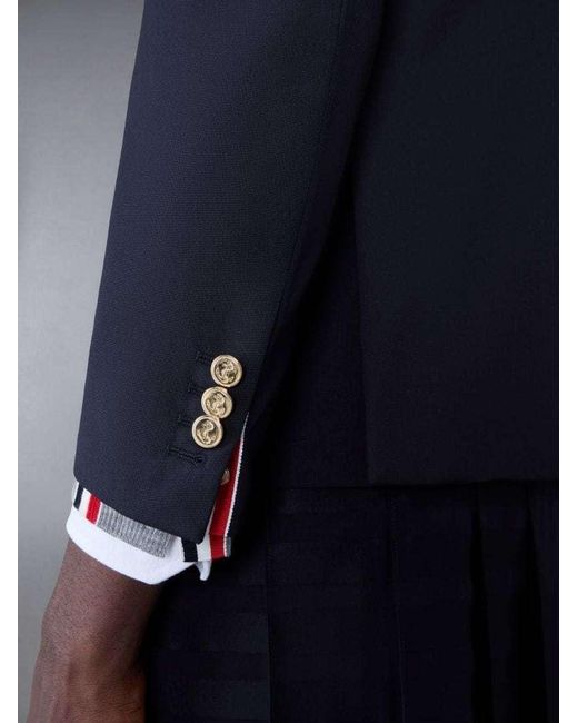 Thom Browne Blue 4-Bar Button-Up Sport Jacket for men