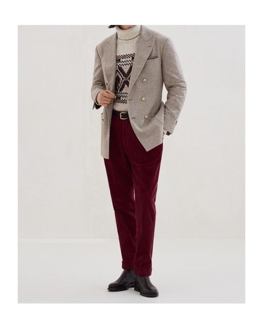 Brunello Cucinelli Pleated Tapered Trousers for men