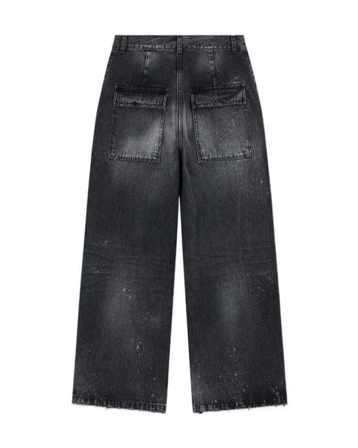 we11done Gray Patch Pocket Jeans for men