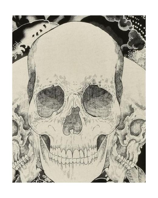 Just Cavalli Black Skull Printed Short-Sleeved T-Shirt for men