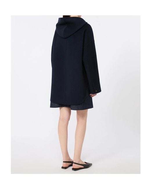 Max Mara Blue Long-Sleeved Coat