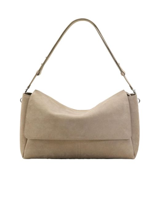 AMI Gray Ami Large Flap Carrousel Bag for men