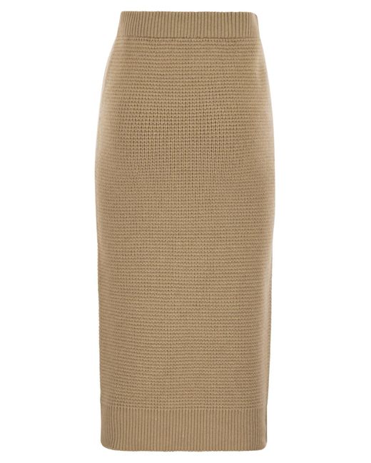 Peserico Natural Knitted Skirt