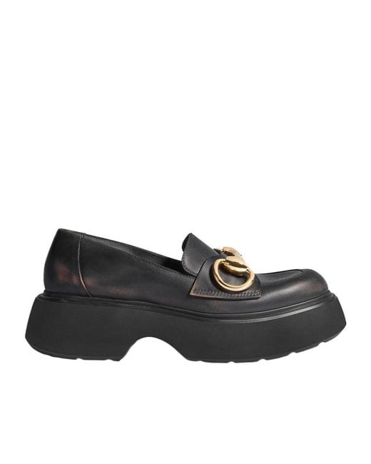 Gucci Black Chunky Loafer With Horsebit