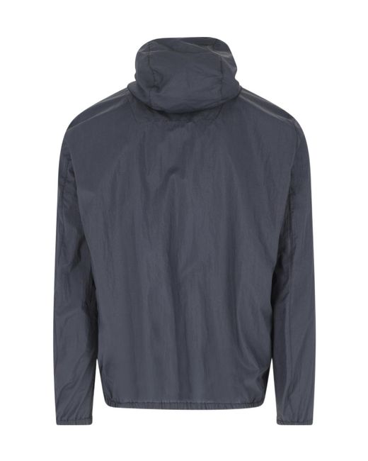 Herno Blue Zip-Up Hooded Jacket for men