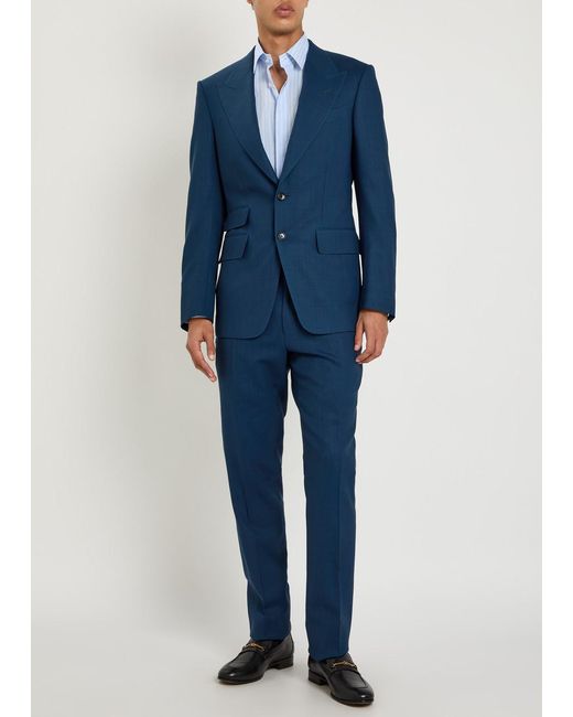 Tom Ford Blue Wool Suit Set for men