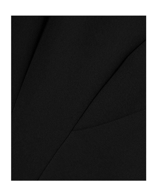 Maticevski Black Cypress Ruched Crepe Midi Dress