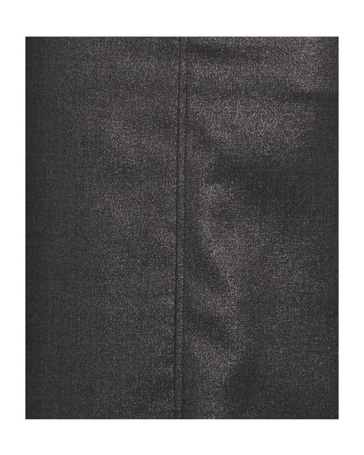 Brunello Cucinelli Black Minimalist Metallic Midi Skirt