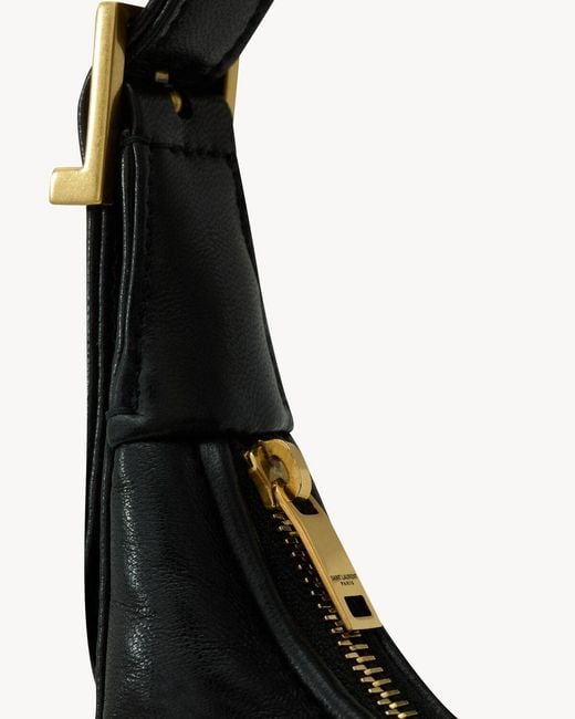 Saint Laurent Black Calypso Mini Hobo Bag