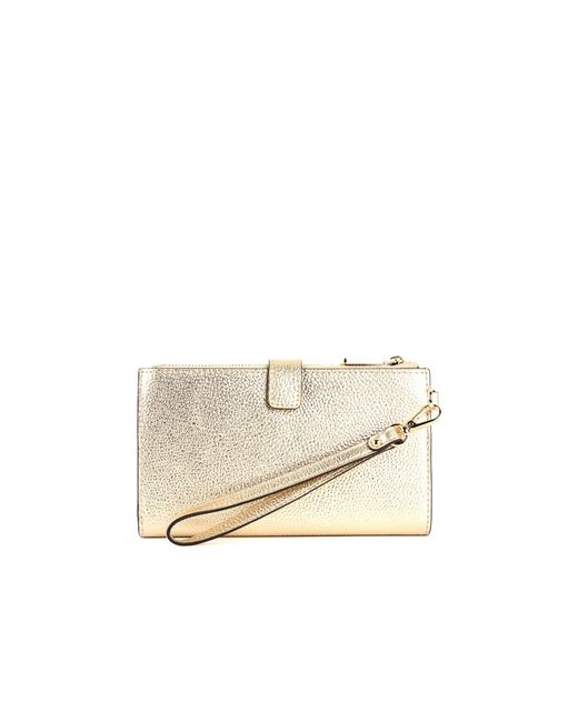 MICHAEL Michael Kors White Adele Metallic Smartphone Wristlet